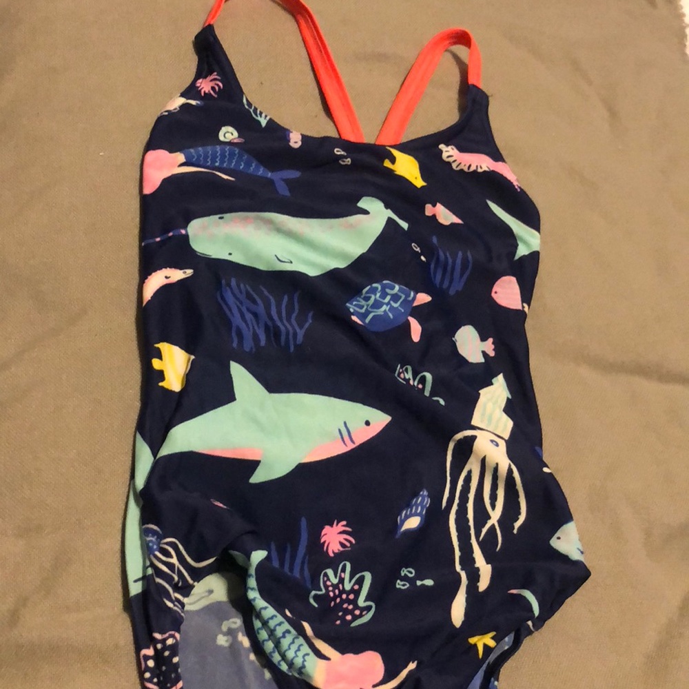 Mini Boden swim suit Mermaids.